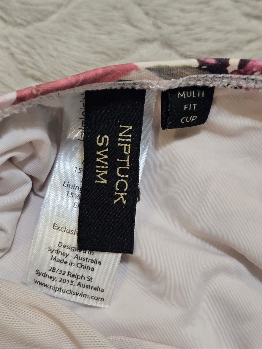 Nip Tuck Pink Romantic Floral Ruched One-Piece Swimsuit, Size 4 - Picture 2 of 9
